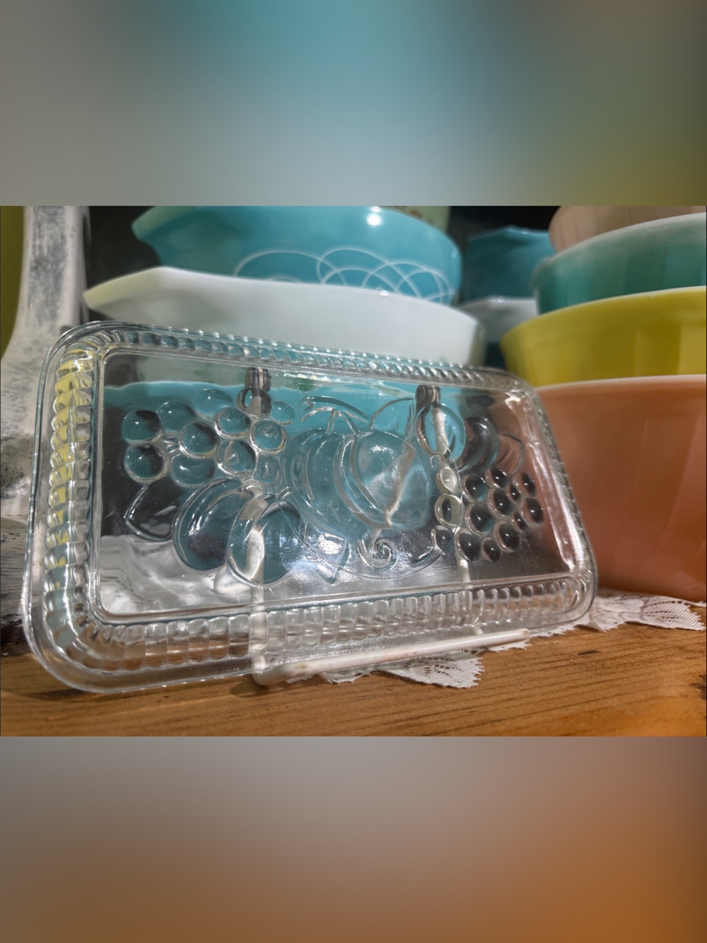 Federal glass refrigerator dish top lid
